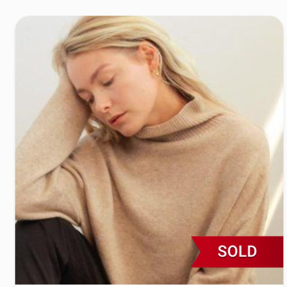 Almina Concept Beige Turtleneck